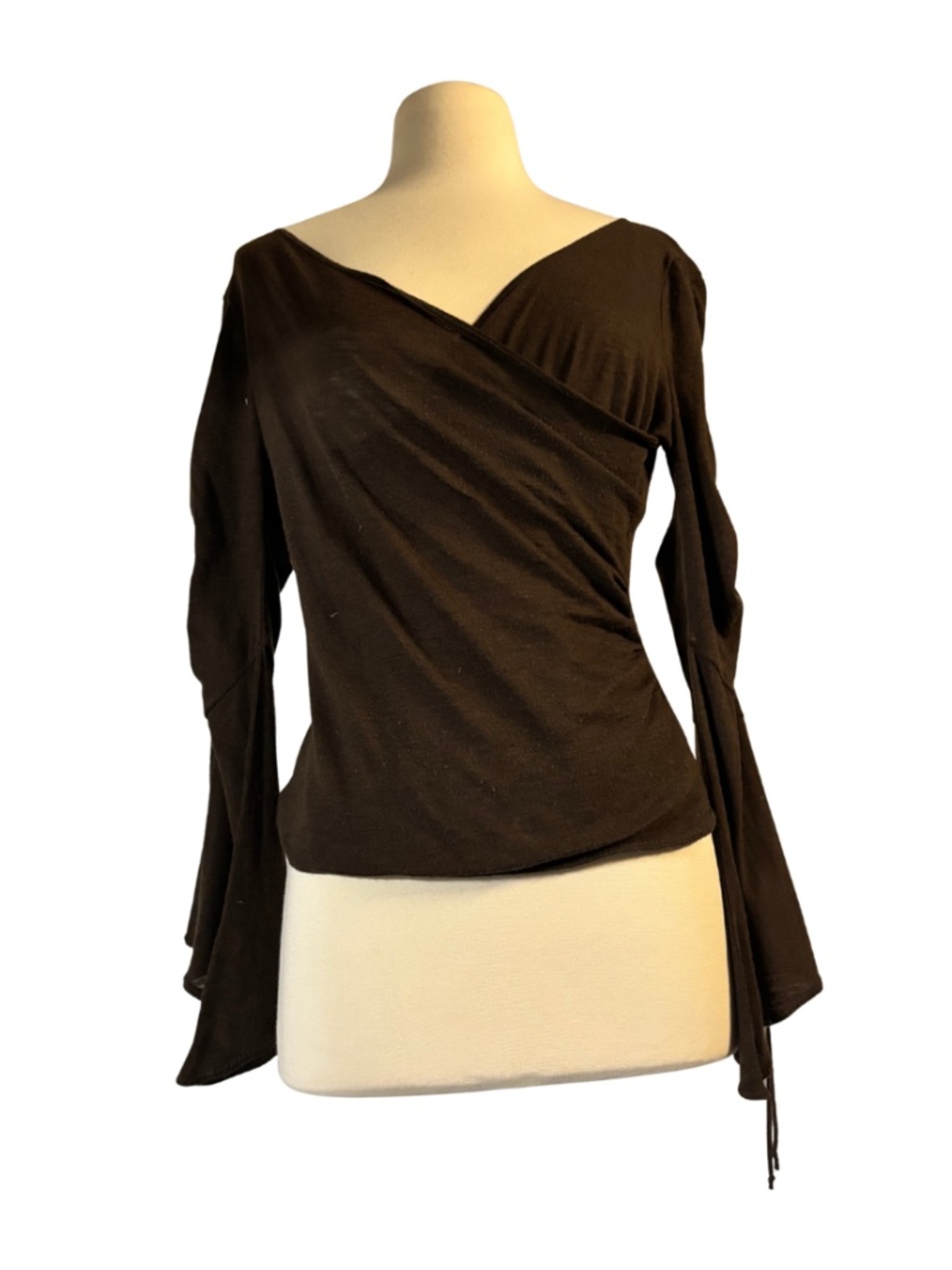Laundry by Shelly Segal Brown Long Sleeve Top